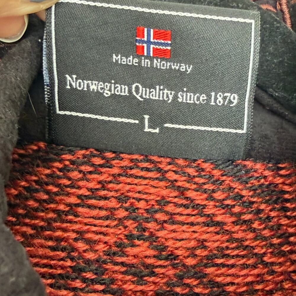 DALE OF NORWAY Women's New Wool Nordic Sweater Red Black Geometric - Picture 4 of 8